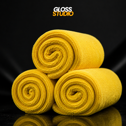 400 GSM Microfiber Wash Towels – Scratch-Free Car Cleaning, Pack of 3 (40cm x 40cm)