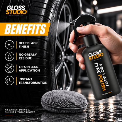 Pro-Finish Tyre Polish – Matte, Long-Lasting Shine (300ml) + Applicator